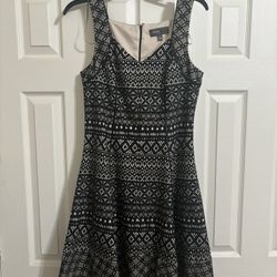 Women’s black and white pattern Dress 