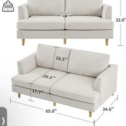 🛋️ Cozy White Loveseat – Perfect for Any Space!