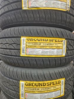 215-45-17 !!! GROUNDSPEED A/S !!! $275 LAS 4 LLANTAS MONTADAS Y BALANCEO INCLUIDO 👌