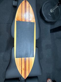 33” Wooden Surfboard Chalkboard – Coastal Beach Decor / Wedding Sign