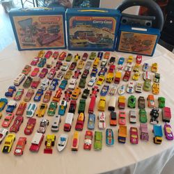 Vintage Hot Wheels and Matchbox collection from the 1970s and 1980s. 