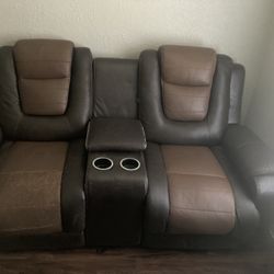 Selling A Sectional Couches One Is Electric Can Charge Things Both Are Recliners 