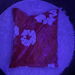 Red Denim Tear Hoodie 