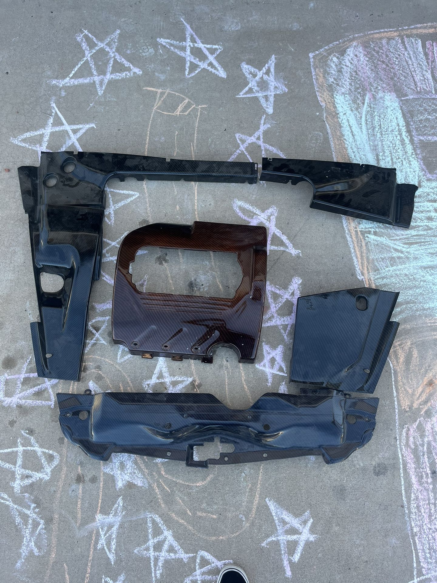 Carbon Fiber Hydrodipped Engine Covers For 04-06 Acura TL