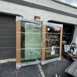 96x80 CWS Impact Sliding Glass Door