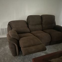 Brown Reclining Couch. ***YOU NEED IT!***