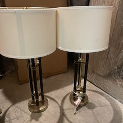 Black and gold lamps