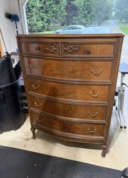 Bureau and dresser with mirror