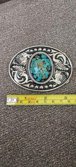 Beautiful Turqouise Color stones beads Belt buckle SHIPPING AVAILABLE