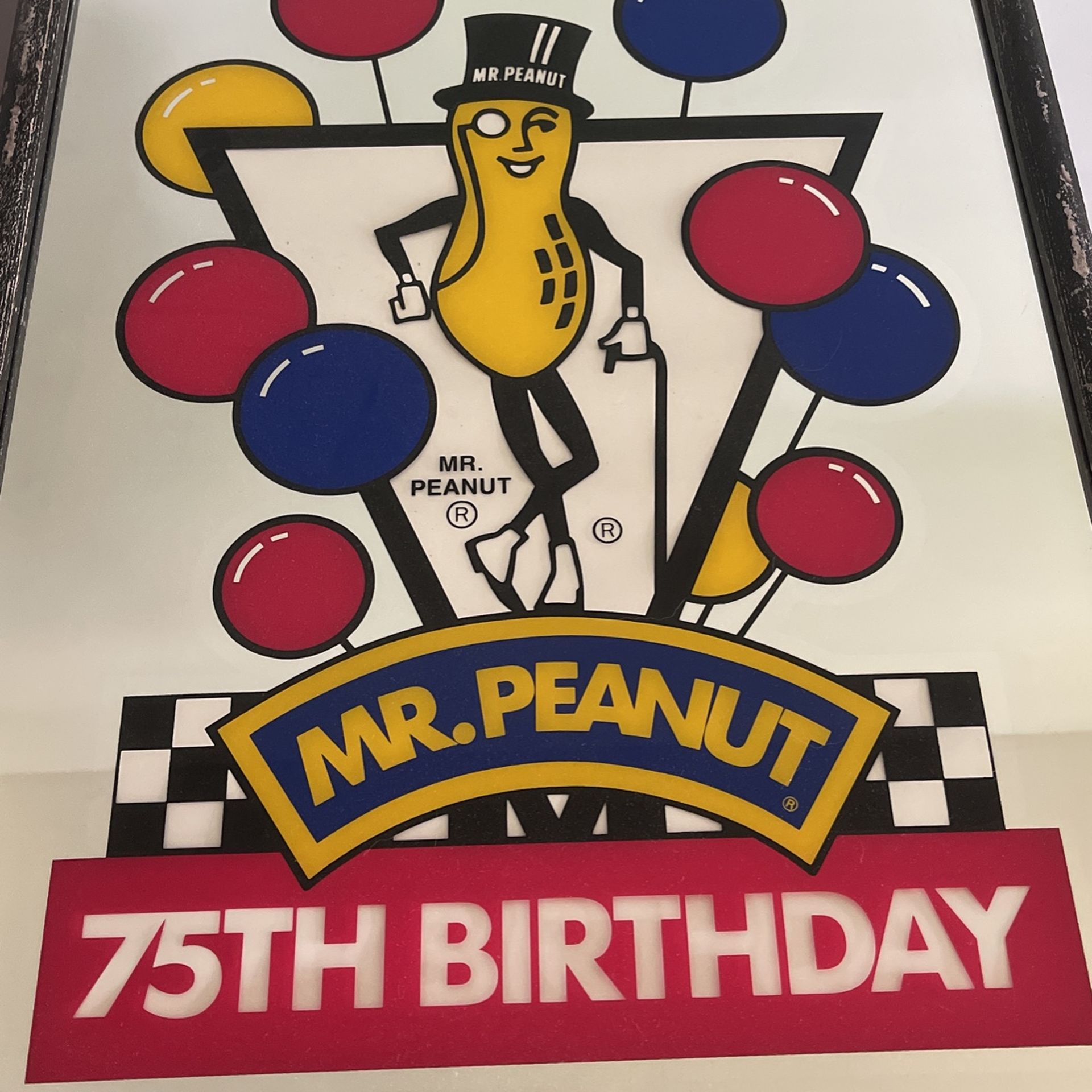 MR PEANUT 75th BIRTHDAY MIRROR