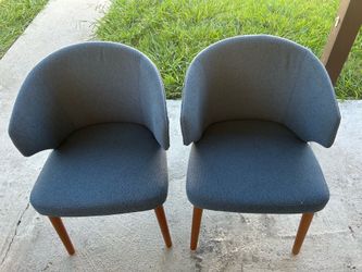 Blue dining chairs