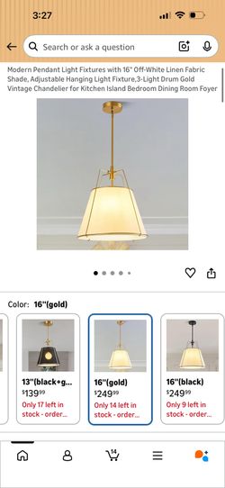 Golden pendant ligths