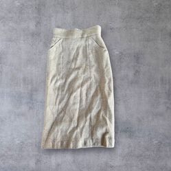 Vintage Karl Lagerfeld Wool Pencil Skirt Sz US Med 80s Quiet Luxury