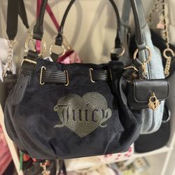 JUICY COUTURE QUEEN COUTURE BLACK BAG
