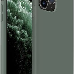 iPhone 11 Pro Case, Liquid Silicone Phone Case Compatible with iPhone 11 Pro 5.8 inch, Full Body Slim Soft Microfiber Lining Protective Case (Forest G
