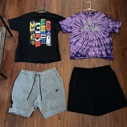 Men’s Nike Tech Fleece Shorts & Shirts size XL