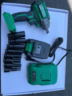 KIMO brushless impact wrench kit with battery charger sockets