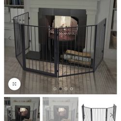 115 Inch Length 5 Panel Adjustable Wide Fireplace Fence