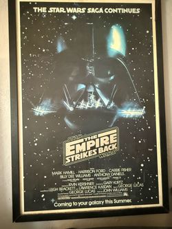 Star Wars, the Empire strikes back original movie theater poster