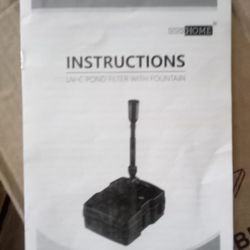 Pond Filter And Fountain