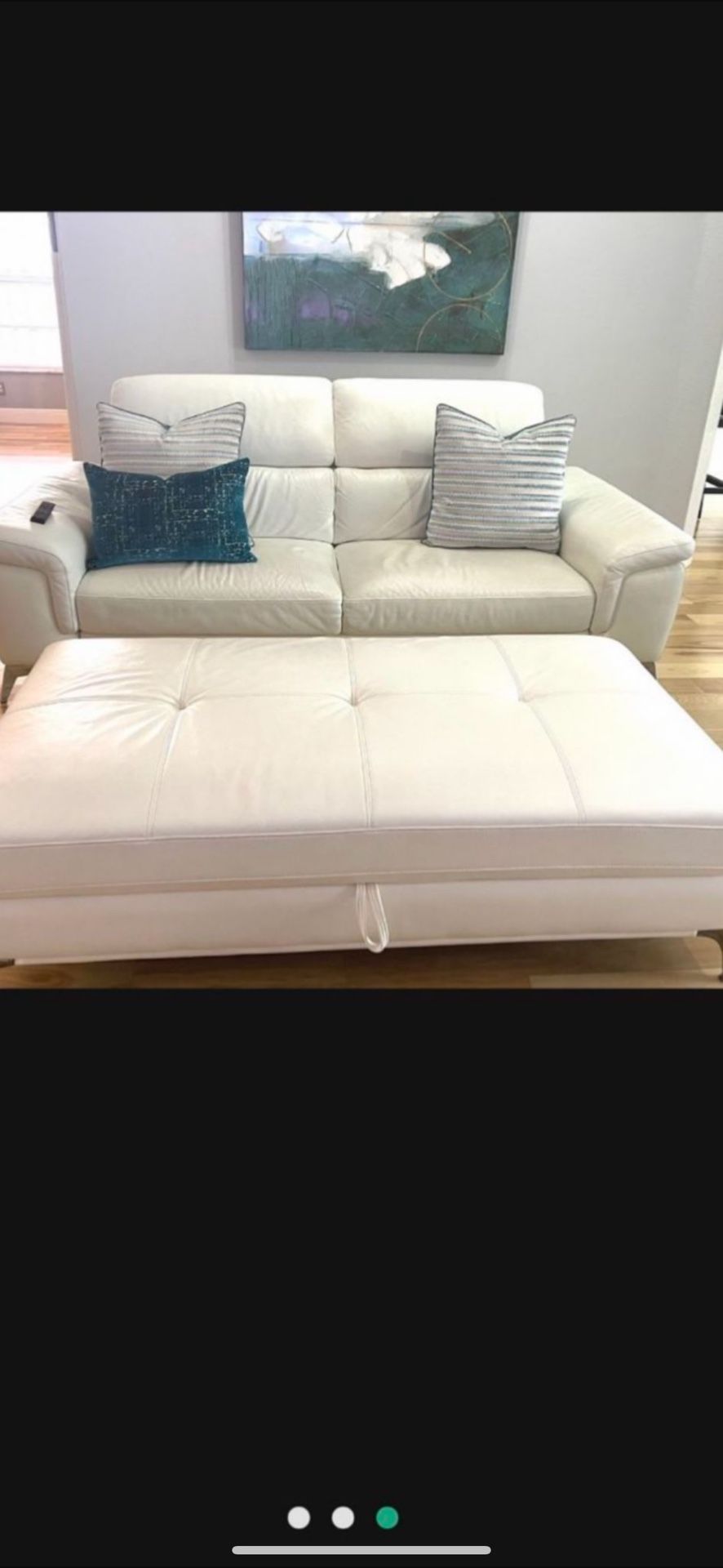 Italian Couch And Ottoman 