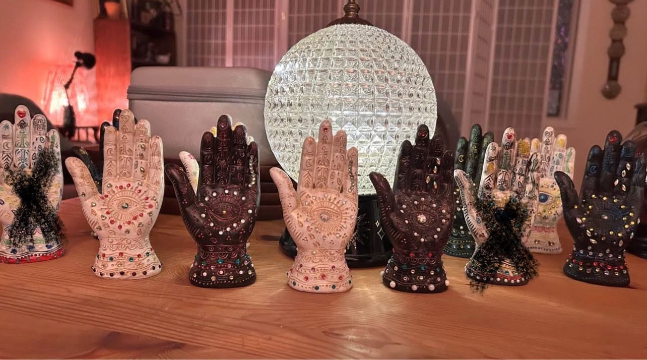 1hamsa 🪬 eye of god amulet proctective evil eye 🧿 “hand” decorated each is unique