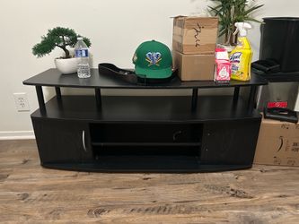 Black TV stand