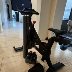 Peloton Bike+ Plus With Shoes , 3lb Dumbbells & Mat
