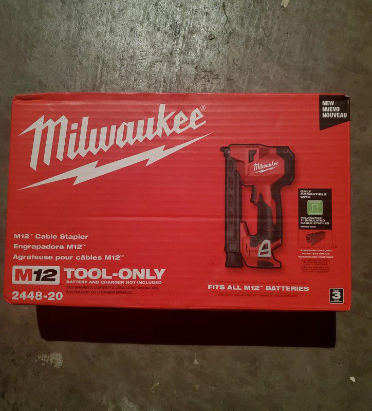 BRAND NEW, NUEVA, Milwaukee M12 12-Volt Lithium-Ion Cordless Cable Stapler Tool-Only) for Sale in Henderson, NV OfferUp