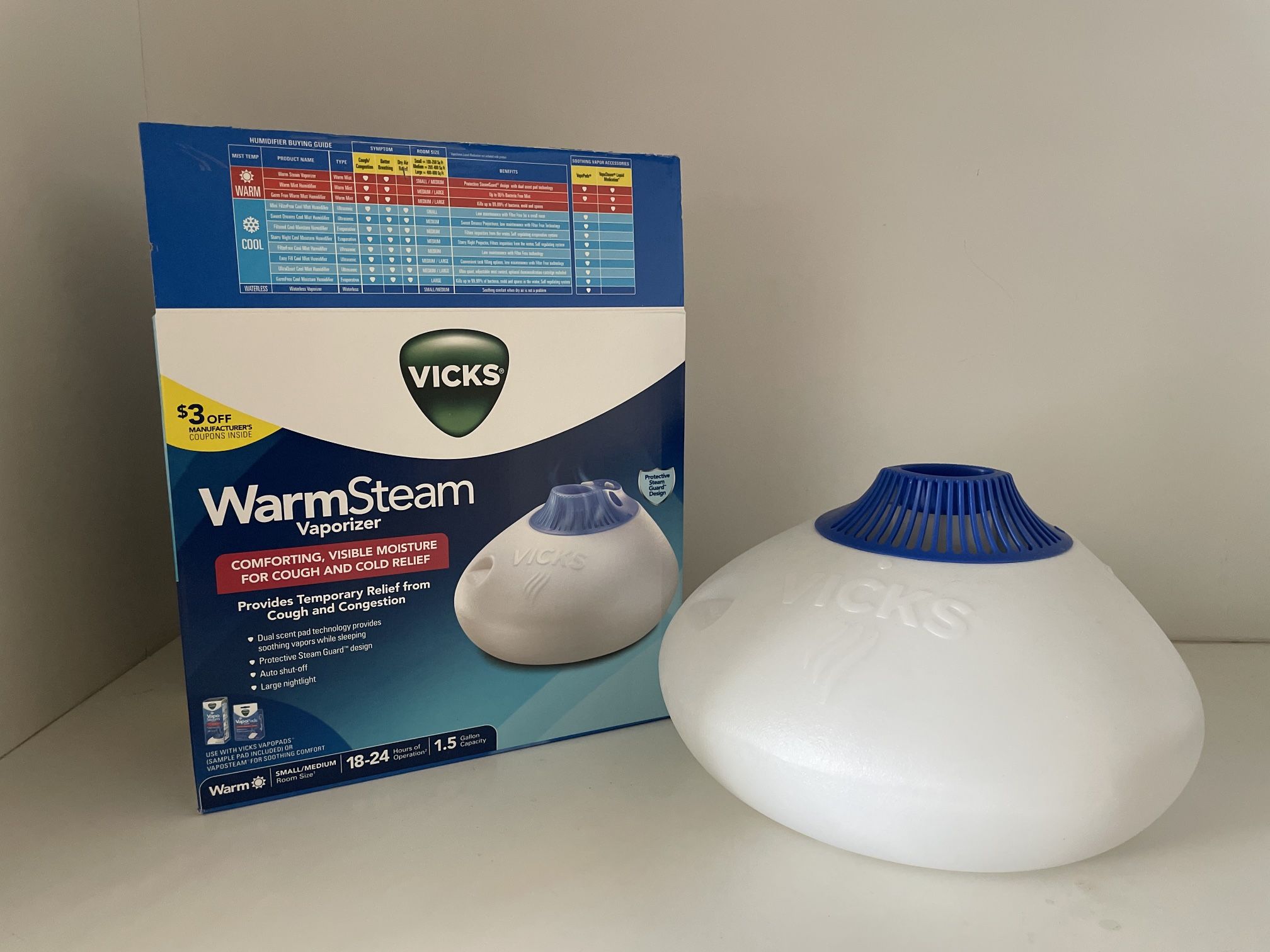 Vick’s Warm Steam Vaporizer & Humidifier