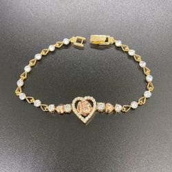 14K Cz Bracelet 