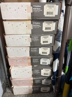 8 Boxes Roppe 700 Series TP Rubber Wall Base 4” x 120’ Almond — Unopened