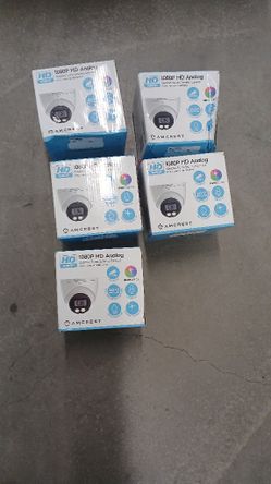 Amcrest Cámara analógica de torreta de color nocturno con visión nocturna a todo color de 131 pies, cámara de seguridad al aire libre para CCTV DVR, 