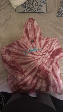 Pink tie-dye hoodie