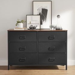 Six drawer fabric dresser, and still frame