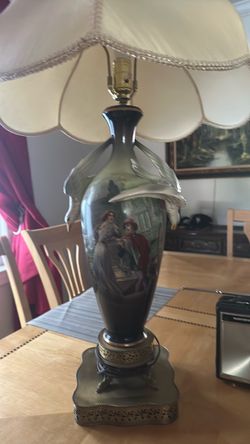 1940 vintage-porcelain-lamp-venice-scene-bird
