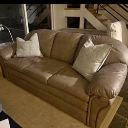 Faux Leather Grey Sofa Couch - Free