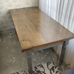 Solid Wood Farmhouse Table - READ POST!
