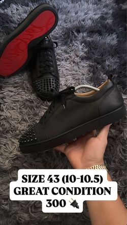 Christian Louboutin Black Spiked Low-Top Sneakers