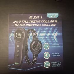 2 In 1 Dog Training Collar & Bark Control Collar 