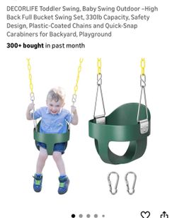 Decorlife New Toddler High Back Bucket Swing