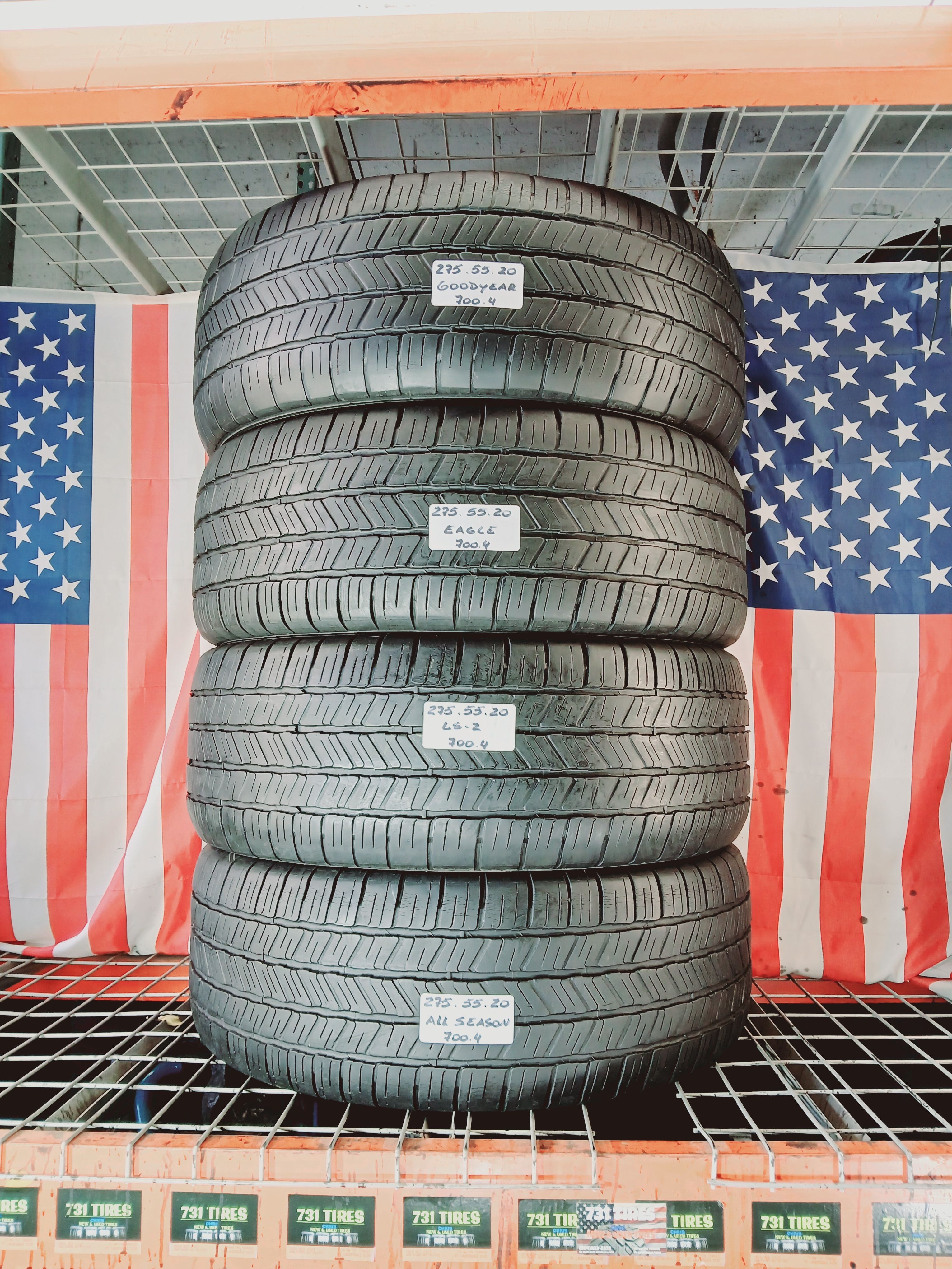 P275/55R20 GOODYEAR EAGLE LS-2 ALL SEASON 275/55R20 TRUCK SUV FACTORY REPLACEMENT USED TIRES 275 55 20