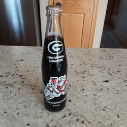 1980 GEORGIA BULLDOGS NATIONAL CHAMPIONS COKE BOTTLE - Unopened