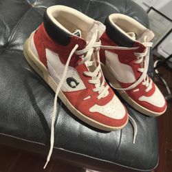 Extremely RARE Coach Men’s Shoes Size 9 Nine Red High Top Sneakers