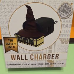 Harry Potter Sorting Hat Wall Charger 15W 2 USB Ports 