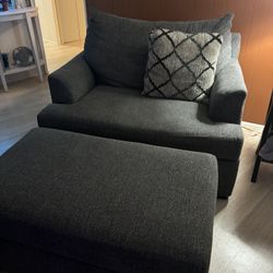 Oversized Chair and ottoman