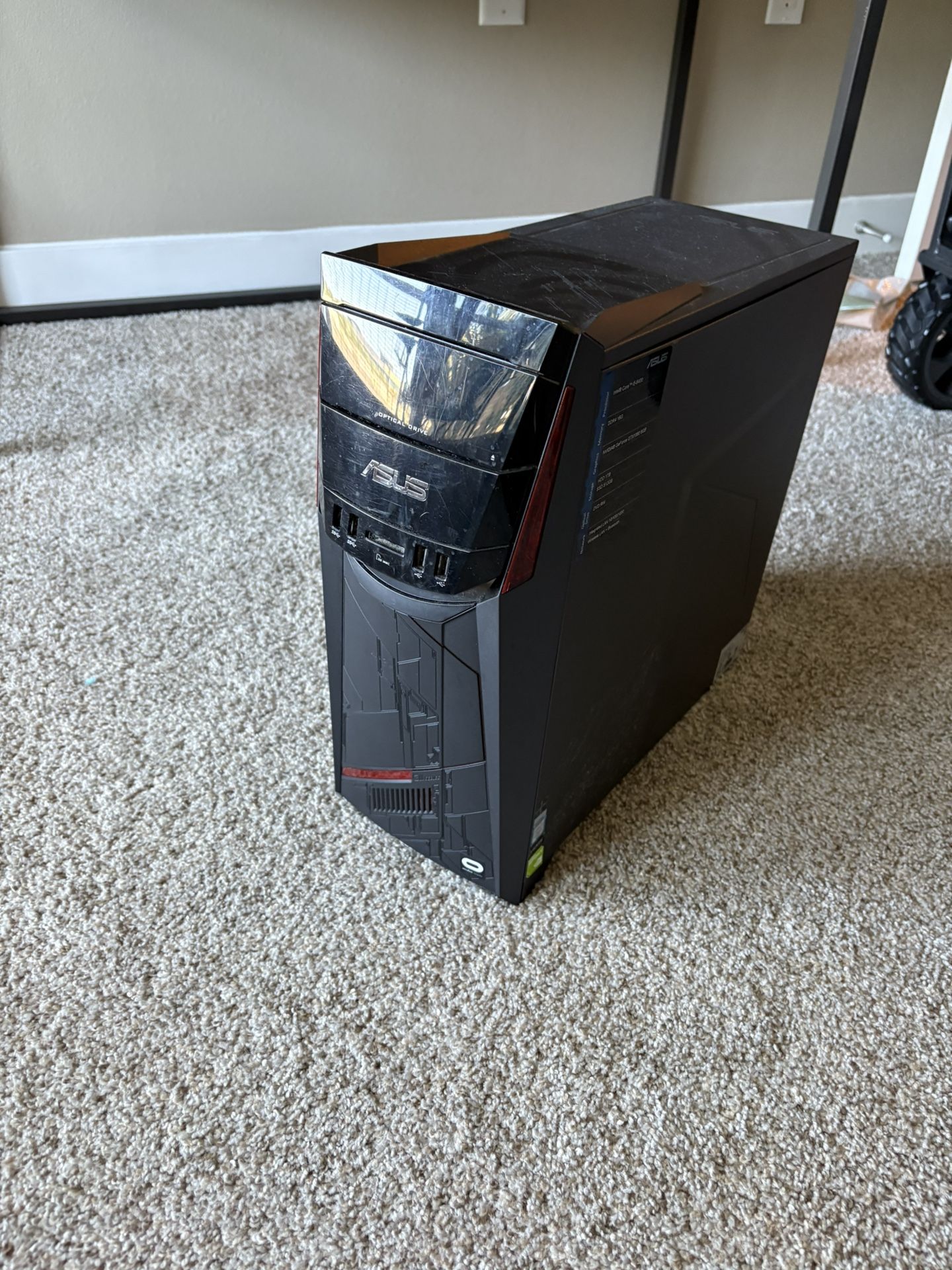 ASUS Gaming Desktop With Nivida 1060 6GB ,1.5 TB Storage And 16 GB ram