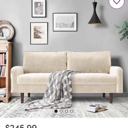 WANSE 71 In ivory velvet Sofa