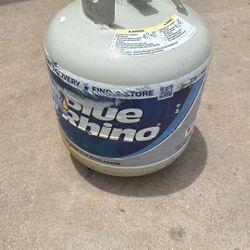  (FULL) Blue Rhino Propane Tank – Full But Needs Valve Repair – $20