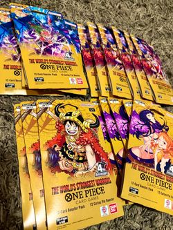 One Piece Card Game OP-17 Booster Packs Lot